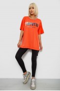 Футболка жіноча з принтом, колір помаранчевий, 244R4012 - фото № 1