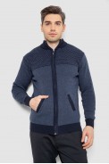 Кофта чоловіча на блискавці з кишенями  -уцінка, колір синій, 161R1009-U-2 оптом - фото № 0