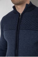 Кофта чоловіча на блискавці з кишенями  -уцінка, колір синій, 161R1009-U-2 оптом - фото № 4