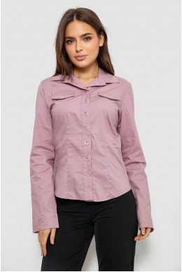 Сорочка жіноча однотонна, колір бузковий, 230R068-2