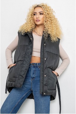Жилет жіночий з капюшоном  -уцінка, колір темно-зелений, 207R2016-U