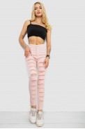 Джинси жіночі Slim Fit  -уцінка, колір пудровий, 182R1171-U - фото № 1