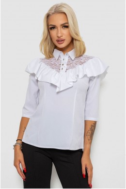 Блуза классическая 230R84-1-U-7 -уценка, цвет Белый