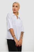 Блуза однотонная  -уценка, цвет белый, 230R70-1-U-2 - фото № 2