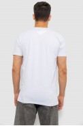Футболка мужская с принтом, цвет белый, 244R8855 - фото № 3