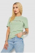 Футболка женская с принтом, цвет оливковый, 241R130 - фото № 2