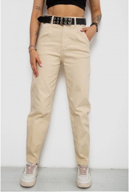 Джинсы женские балоны  -уценка, цвет бежевый, 182R001052-U