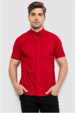 Сорочка чоловіча однотонна  -уцінка, колір бордовий, 214R6917-U-2