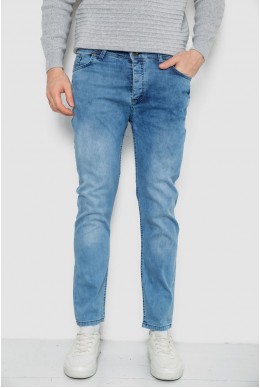 Джинси чоловічі однотонні  -уцінка, колір блакитний, 247R1242-U-10