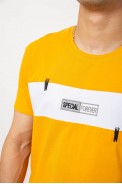 Футболка мужская с принтом, цвет желтый, 244R8855 - фото № 4