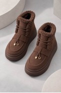Ботинки женские на меху замша, цвет коричневый, 248RPS140 - фото № 1