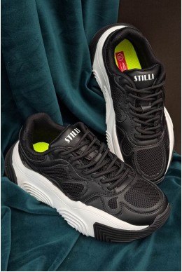 Кроссовки женские, цвет черно-белый, 248RCX1270