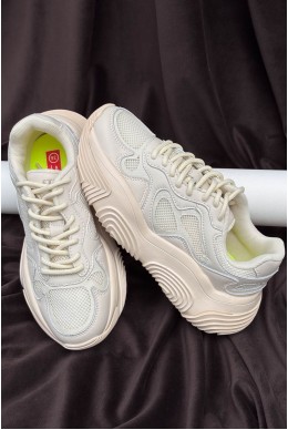 Кроссовки женские, цвет бежевый, 248RCX1270