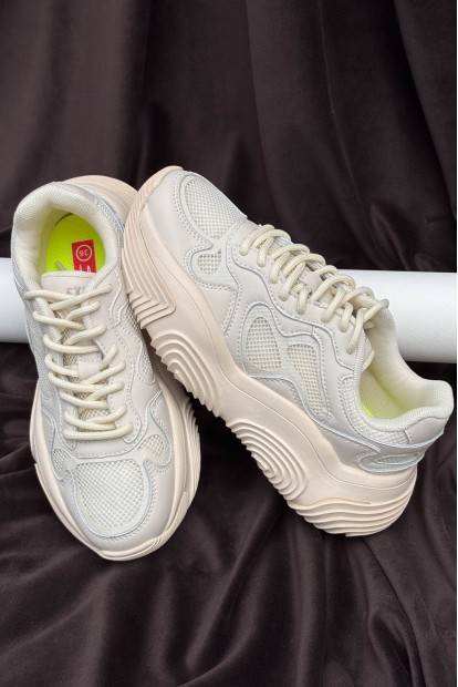 Кроссовки женские, цвет бежевый, 248RCX1270