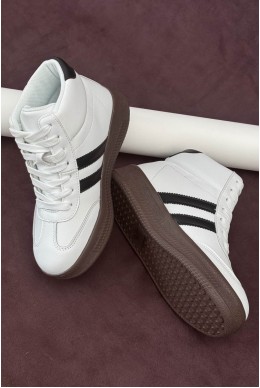 Кросівки жіночі демісезонні, колір біло-чорний, 248RSD20