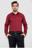 Сорочка чоловіча з принтом, колір бордовий, 186R2009 - фото № 0