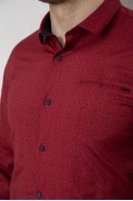 Сорочка чоловіча з принтом, колір бордовий, 186R2009 - фото № 4