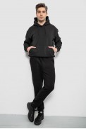 Спортивні штани чоловічі однотонні на поларфлісі, колір чорний, 257R20 оптом - фото № 1