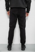 Спортивні штани чоловічі однотонні на поларфлісі, колір чорний, 257R20 оптом - фото № 3