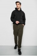 Спортивні штани чоловічі однотонні на поларфлісі, колір хакі, 257R20 оптом - фото № 1