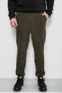 Спортивні штани чоловічі однотонні на поларфлісі, колір хакі, 257R20 оптом - фото № 0