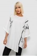 Футболка женская с принтом, цвет молочный, 244R4007 - фото № 0