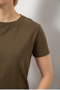 Футболка женская однотонная, цвет хаки, 244R802-5 - фото № 4