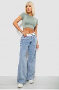 Джинси жіночі Palazzo, колір блакитний, 244R2604 оптом - фото № 1