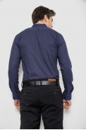 Сорочка чоловіча однотонна з принтом, колір темно-синій, 186R2097 оптом - фото № 3
