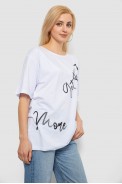 Футболка жіноча з принтом, колір білий, 244R3005 - фото № 2
