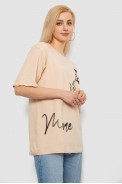 Футболка женская с принтом, цвет бежевый, 244R3005 - фото № 2