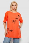 Футболка женская с принтом, цвет оранжевый, 244R3005 - фото № 0