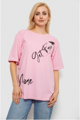 Футболка женская с принтом, цвет розовый, 244R3005