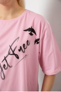 Футболка женская с принтом, цвет розовый, 244R3005 - фото № 4