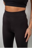 Лосини жіночі однотонні на флісі, колір чорний, 214R329-1 - фото № 4