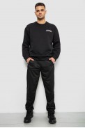 Спортивные штаны мужские однотонные, цвет черный, 244R41740 оптом - фото № 1