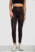 Лосини жіночі однотонні з принтом, колір чорний, 214R923 оптом - фото № 0