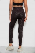 Лосини жіночі однотонні з принтом, колір чорний, 214R923 оптом - фото № 3