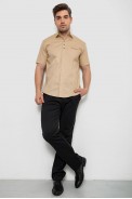 Рубашка мужская, цвет бежевый, 186R7326 оптом - фото № 1