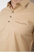 Рубашка мужская, цвет бежевый, 186R7326 оптом - фото № 4