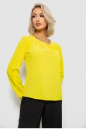 Блуза однотонна  -уцінка, колір жовтий, 230R306-U-93 - фото № 2