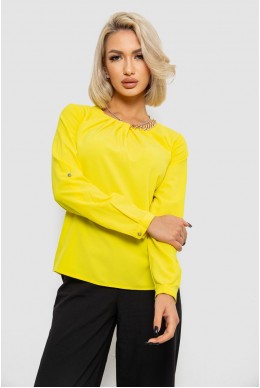 Блуза однотонная  -уценка, цвет желтый, 230R306-U-94