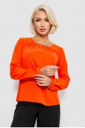 Блуза однотонна  -уцінка, колір помаранчевий, 230R306-U-86 - фото № 0
