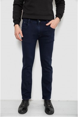 Джинсы мужские однотонные Straight, цвет синий, 244R1048