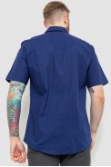 Мужская рубашка с принтом, цвет темно-синий, 186R7108 - фото № 3