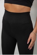 Лосини жіночі однотонні на флісі, колір чорний, 214R335 - фото № 4