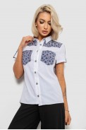 Сорочка класична з принтом, колір синьо-білий, 230R7214-1 - фото № 2