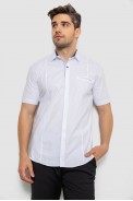 Мужская рубашка с принтом, цвет белый, 186R7108 - фото № 0