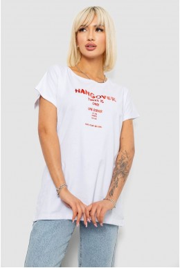 Футболка женская с принтом, цвет белый, 244R2402