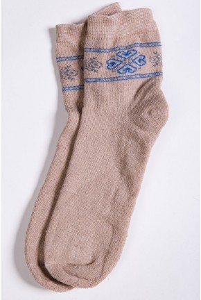 Зимние махровые носки бежевого цвета для женщин 151R6004